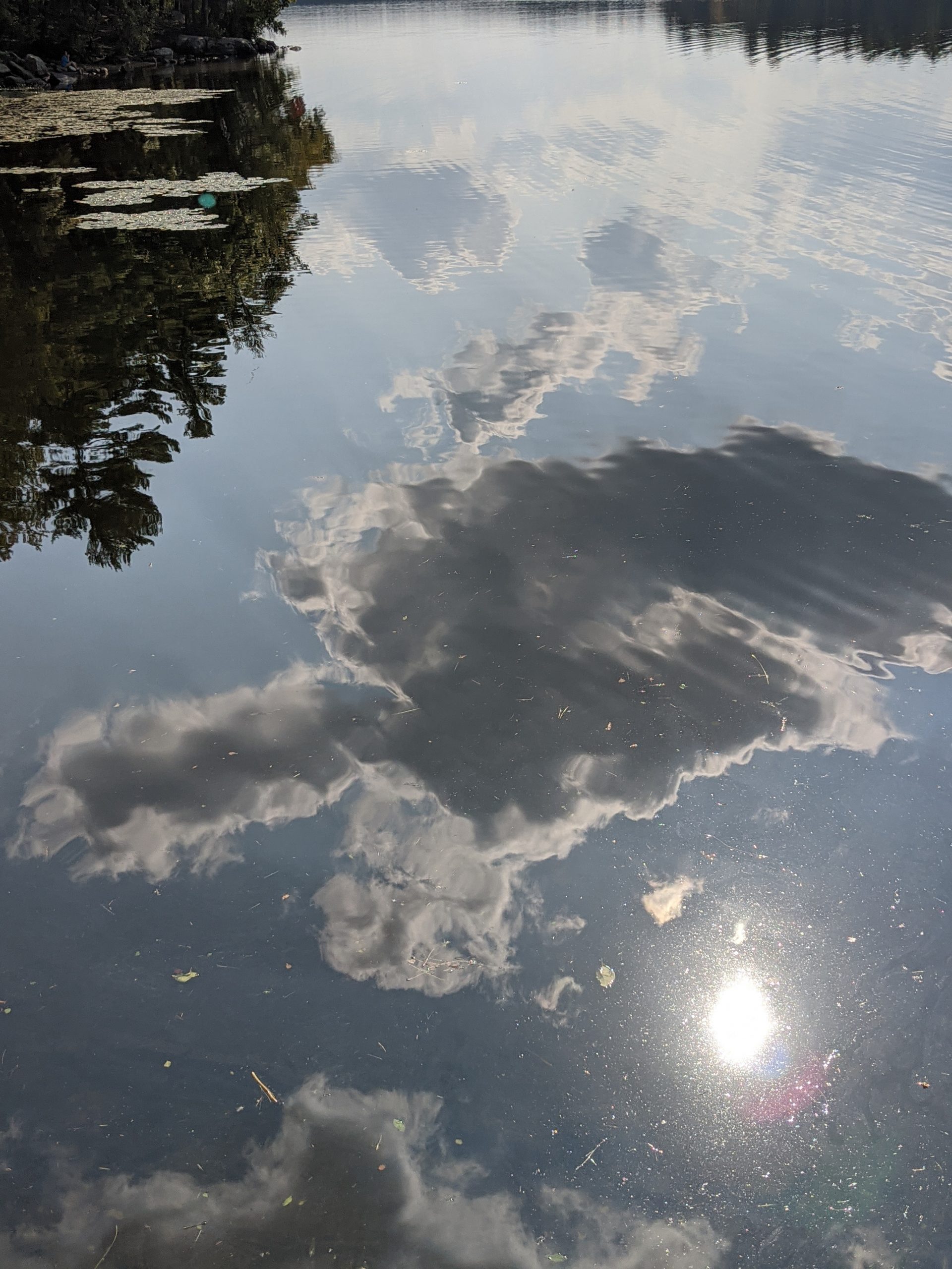 Clouds reflected in water - Ashland State Park - September 2020