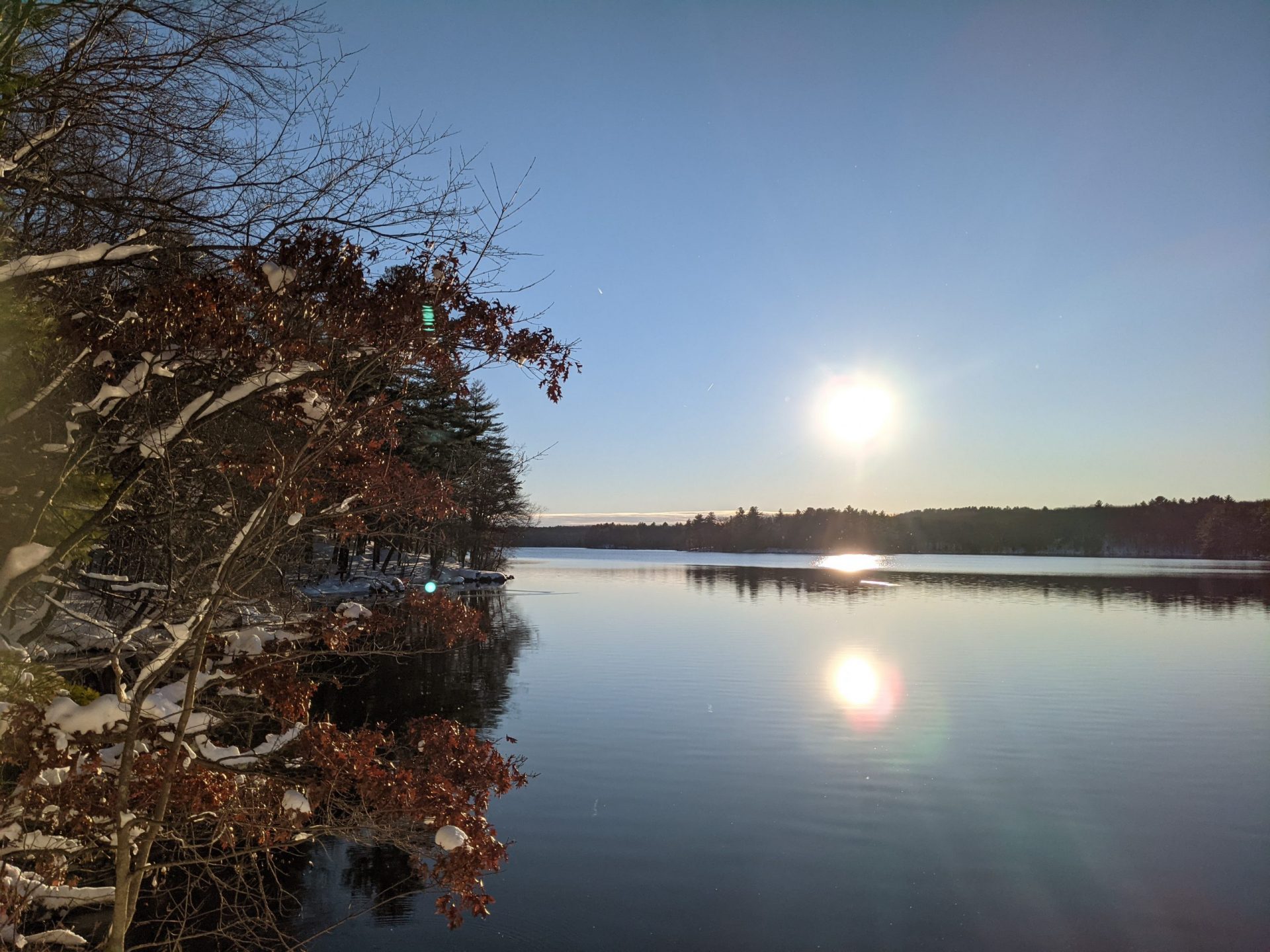 Setting sun December 2020 - Ashland State Park